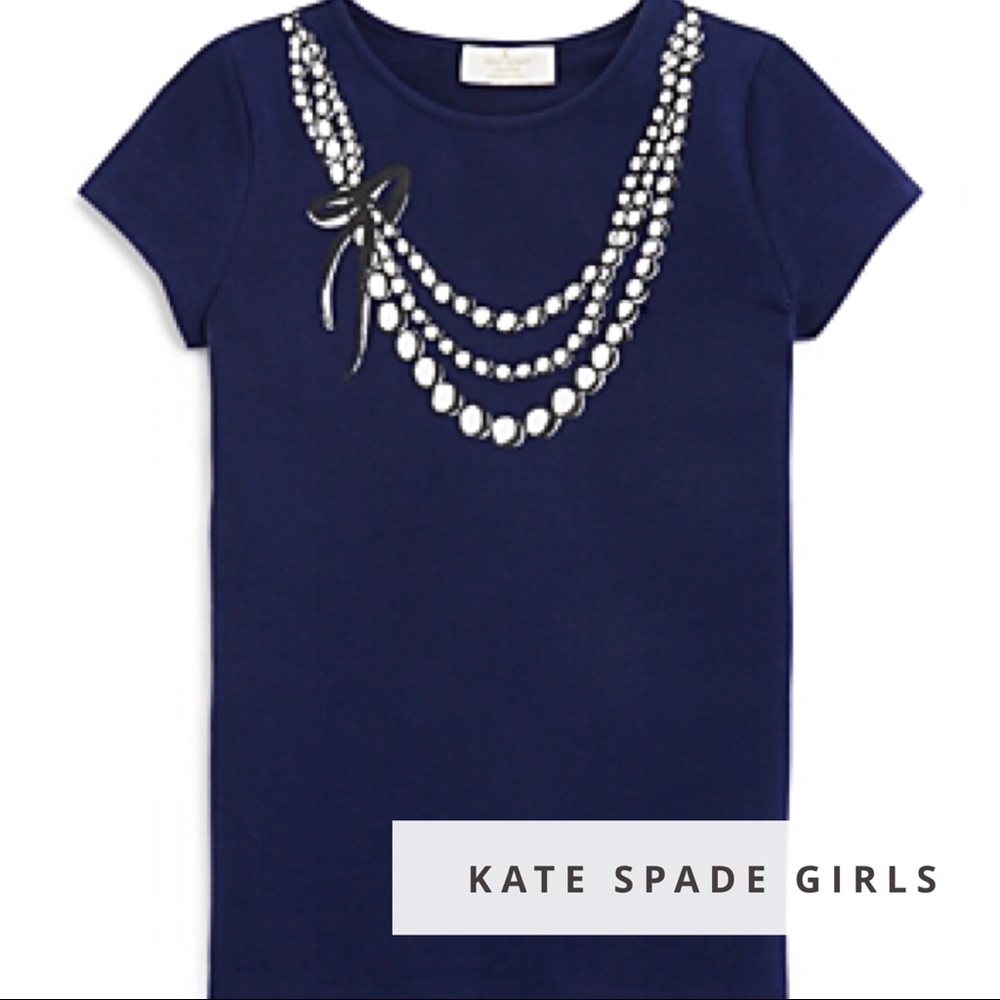 NWT KateSpade Girls Trompe L’oeil Pearl Necklace T